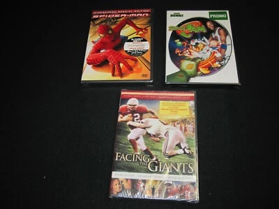 NEW Lot 3 Facing The Giants Special Collector's Edition, Space Jam, Spiderman - Image 1 of 3