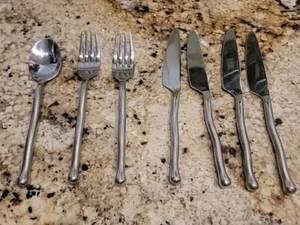 GS Gourmet Settings Exotique Platinum Wavy Silverware Flatware 7 Misc Pieces - Picture 1 of 4