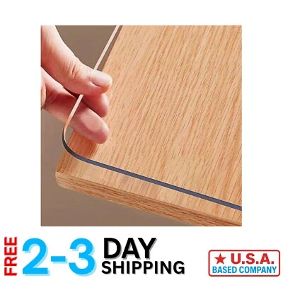 Crystal Clear PVC Table Protector 36" x 60" - Heavy Duty 1.5mm Waterproof Cover - Image 1 of 4
