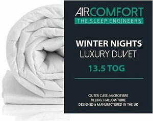 AirComfort 13.5 Tog Winter Warmer Microfibre Duvet Anti Allergy -Super King - Foto 1 di 1