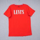 Levi's T-Shirt Youth XL Extra Large Red White Graphic Tee Logo Short Sleeve