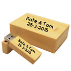 Personalisierter Bambus Memory Stick in Holzbox Laser Geschenk jeder Text graviert