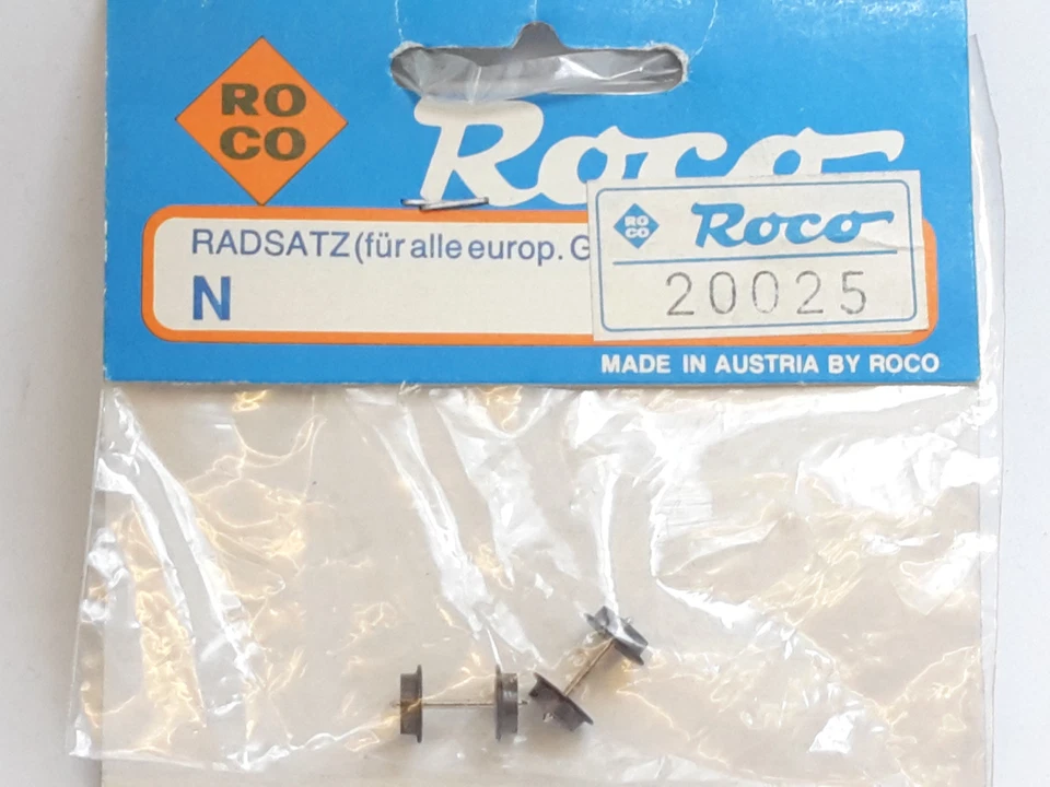 TRENO ASSALI RUOTA ø 8mm ROCO 20025 METALLO X MODELLISMO FERROVIARIO N 2 PEZZI - Image 1 of 1