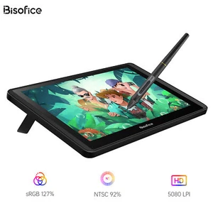 Bisofice 12HD-A H-IPS Graphics Drawing Tablet with Battery-Free Stylus Pen D9H5 - Picture 1 of 12