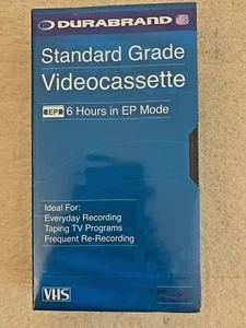 VIDEOCASSETTA DURABRAND T-120 GRADO STANDARD 6 ORE IN MODALITÀ EP NUOVA CON SCATOLA - Foto 1 di 2