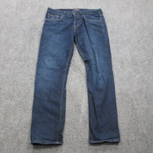 Scotch Soda Jeans Mens 32X32 Blue Cotton Vernon Button Fly 5 Pocket Straight Leg - Picture 1 of 18