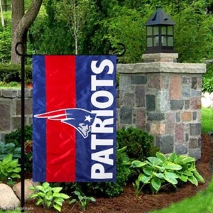 New England Patriots 12.5" x 18" Embellished Applique Garden Flag - Picture 1 of 2