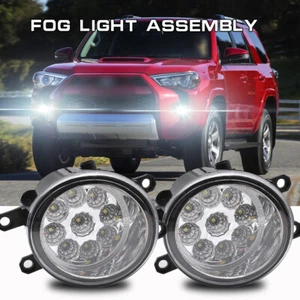 Fits 2010-2014 Toyota 4Runner Factory Bumper Replacement Fog Lights Clear Lens - Picture 1 of 14