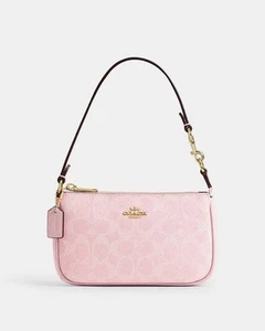 Tela firmata Coach Nolita 19 CW426/rosa cipria nuova con etichetta - Foto 1 di 20