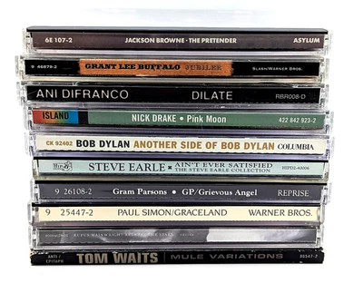 Assorted Singer-Songwiters CD Lot Dylan Simon Waits Drake Earle Browne Parsons - Image 1 of 4