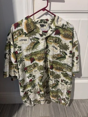 David Carey Originals Men's Short Sleeve Button Down Shirt Winery Print XL - Image 1 of 4
