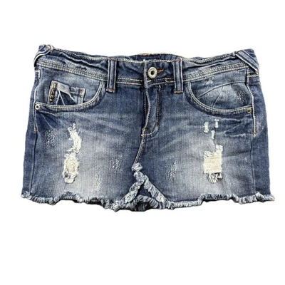 Minifalda Denim Grunge Azul Asfalto Vintage Y2K Envejecida Talla 5 I117 Foto 1 de 4