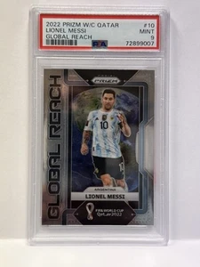 2022 Panini Prizm World Cup Global Reach Lionel Messi #10 PSA 9 - Picture 1 of 2