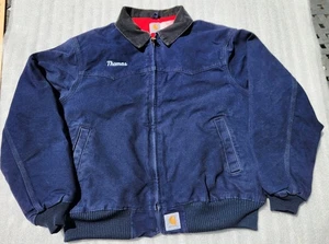 90s Carhartt Sante Fe J13 NVY Jacket 2XL. Phil Jacquier Auktionator. Thomas. - Bild 1 von 22