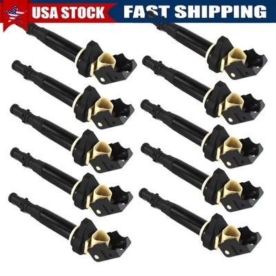 Pacote com 10 bobinas de ignição para 2006-2010 BMW M5 M6 5.0L V10 E60 E63 E64 12137841556 - Imagem 1 de 4
