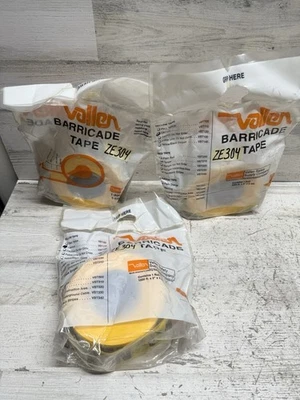 Lot of 3 Rolls Yellow Caution Barrier Tape 2 MIL 3" X 1000' New In Packaging - Image 1 of 4