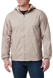 5.11 TACTICAL Packable Windbreaker Jacket; color: Badlands Tan; size: 2XL - Picture 1 of 4