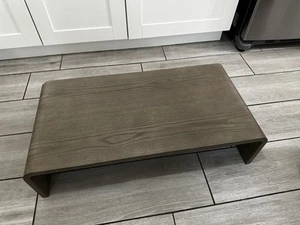 Lovesac Sactional Table Ottoman Weathered Ash Solid Table Open Box Imperfections - Picture 1 of 7