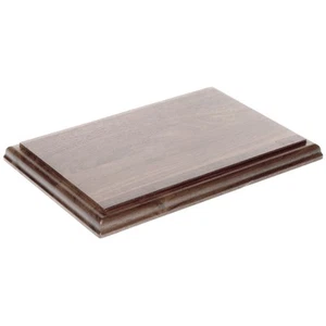 Base de exhibición rectangular de madera de nogal macizo Plymor, 10" de ancho x 7" de profundidad x 0,75" de alto - Imagen 1 de 1