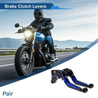 Palanca de embrague de freno corta larga ajustable para Kawasaki ZZR600 05-09 azul Foto 1 de 4