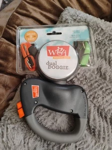 Wigzi Dual Doggie Gel Griff Zero Tangle einziehbare Leine - Bild 1 von 3