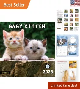 Calendario per gatti 2025 di alta qualità, carta spessa e ampio spazio di scrittura - regalo - Foto 1 di 8
