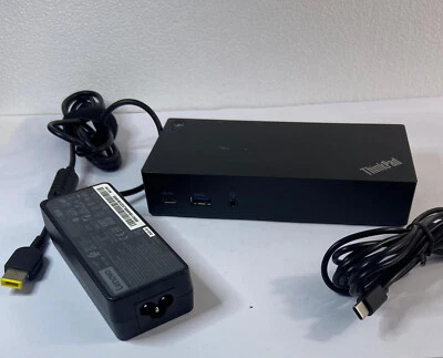 Lenovo ThinkPad USB-C Dock DK1633 03X7194 40A9 AC USB-C Cable with 90W Adapter - image 1 of 3