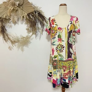 Jams World Vintage Colourful floral Retro Print Dress Size XS Wearable Art Boho - Picture 1 of 12