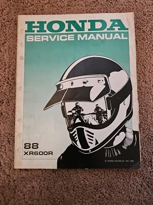 XR600R 600R HONDA 1988 manual de servicio de motocicleta OEM Foto 1 de 4