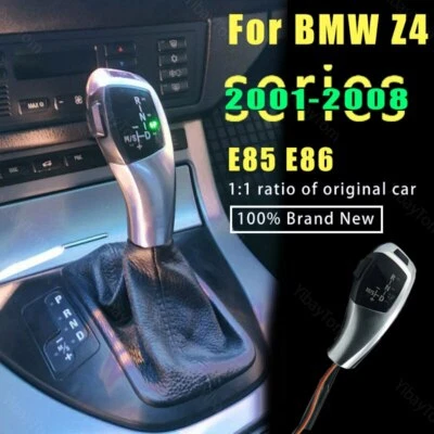 Silver/Black Carbon Pattern Led Gear Shift Knob LHD for BMW Z4 E85 E86 2001-2008 — 第 1/4 张图片