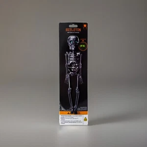 🔥Mini Neon Skeleton With Light-Up Eyes 10in Black BNWT🔥 - Picture 1 of 5
