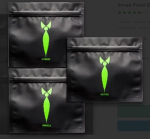 300 piece Smell Proof Bags (30 count) each 10 pieces 300 total - Picture 1 of 2