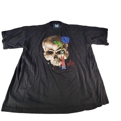 Camiseta De Colección Años 90 Alquimia Gótica XL Vigilia del Acólito Calavera Rosa  Foto 1 de 4