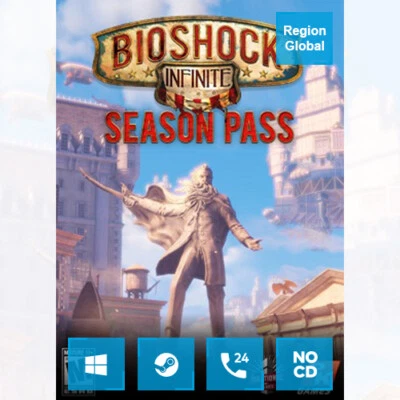 Bioshock Infinite Season Pass DLC for PC Game Steam Key Region Free - Image 1 of 4