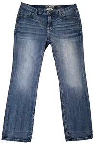BKE Derek Bootleg Jeans Herren 38L* (passt 38x32) blau Denim Stretch bestickt - Bild 1 von 14