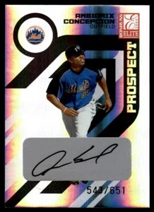 2005 Donruss Elite Ambiorix Concepcion Rookie Auto 543/651 New York Mets #174 - Picture 1 of 2