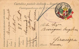 13-75B) WW1 FRANCHIGIA 1916 POSTA MILITARE A 38 FANTERIA - Picture 1 of 2