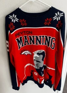 NFL Team Apparel Peyton Manning Broncos Ugly Xmas Sweater (L) - Picture 1 of 3