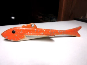 RANDALL METAL FISH DECOY 6 inch, rare Orange with silver spots original paint - Picture 1 of 8