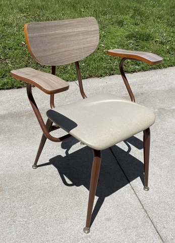 Mid-Century Modern Brunswick-Style Armchair | Solid Walnut Plywood + Veneer Cover