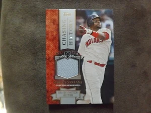 2013 Topps Chasing History Carlos Santana Game Used Jersey Card - Picture 1 of 1