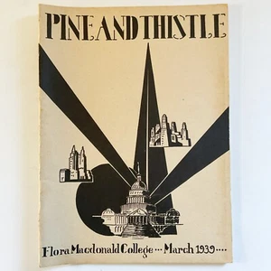 Flora Macdonald College Pine and Thistle March 1939 Red Springs NC Booklet - Picture 1 of 17