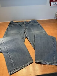 Vintage Levi's 501xx 0000 Blue Denim Jeans 35x38 Made In USA Button Fly Mens - Picture 1 of 5