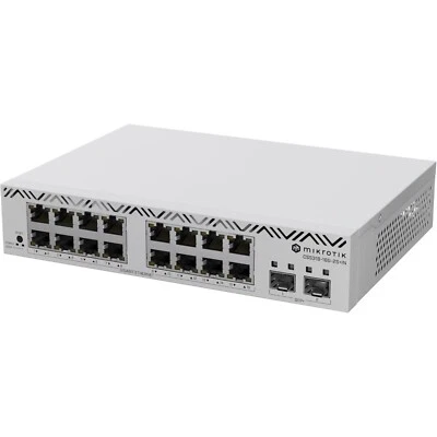 Mikrotik CSS318-16G-2S+IN Managed Network Switch, 16 Gigabit Ethernet Ports New - Image 1 of 4