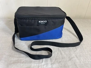 Igloo Blue black Soft side Lunch Box with Strap - Picture 1 of 3