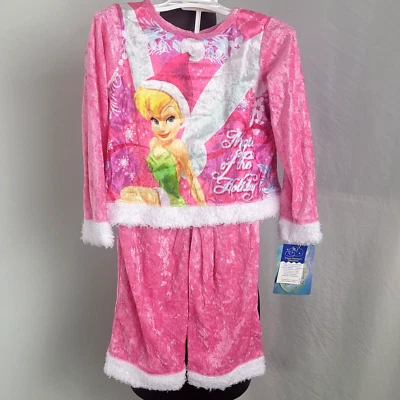 Disney Tinkerbell Tink Fairy ROSA Pijama PJS Niña Pantalones Camisa Talla 4 NUEVO NOS Foto 1 de 3