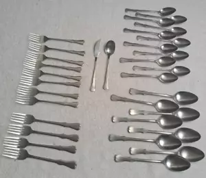 EKCO ETERNA STAINLESS FLATWARE MAYFLOWER 30pc SET SILVERWARE SERVICE VINTAGE - Picture 1 of 9