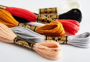 DMC Stranded Cotton Embroidery Thread (Shades #600 - #799) + Free Floss Bobbin