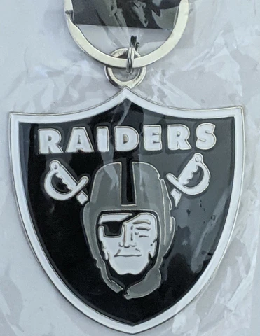 NFL Oakland Las Vegas Raiders Key Chain Ring Logo 2.5 inch Cover
