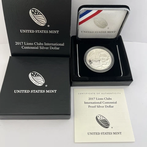 2017 LIONS CLUB INTERNATIONAL CENTENNIAL PROOF 90% SILVER DOLLAR - U.S. MINT Cover
